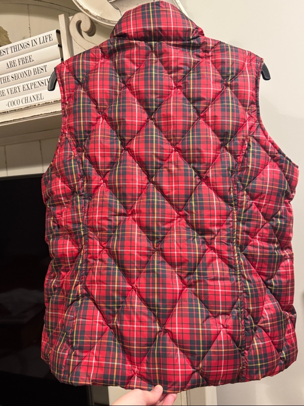 Lands’ End Plaid Puffer Vest - Picture 5 of 7